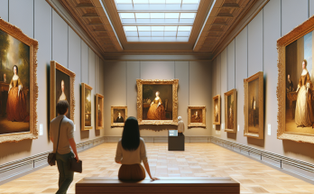 Berlin-Ausstellung: Besucher betrachten Anton Graffs Porträts in ruhiger Museumsgalerie, warm beleuchtet.